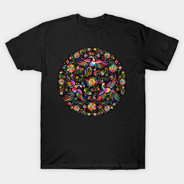 Mexican black pattern T-Shirt by kavalenkava